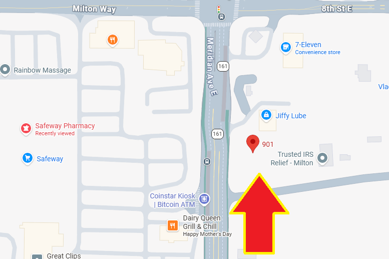 EDGEWOOD LOCATION MAP 
909 Meridian Ave E
Edgewood, WA 98371 